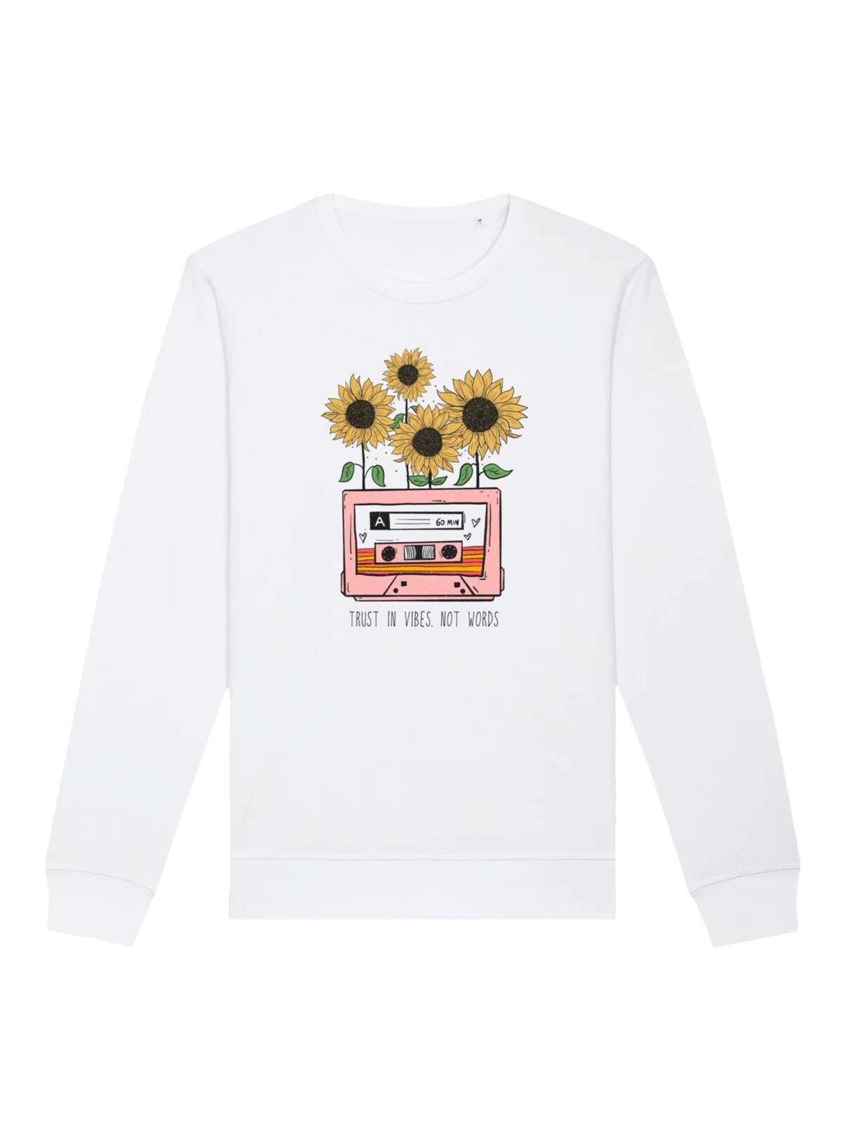 Свитшот Flower trust in vibes not words retro