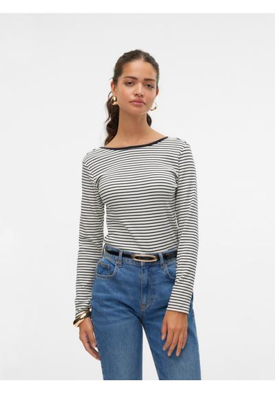 Рубашка с длинным рукавом VMCHLOE STRIPE LS 2WAY SHORT TOP GO NOOS