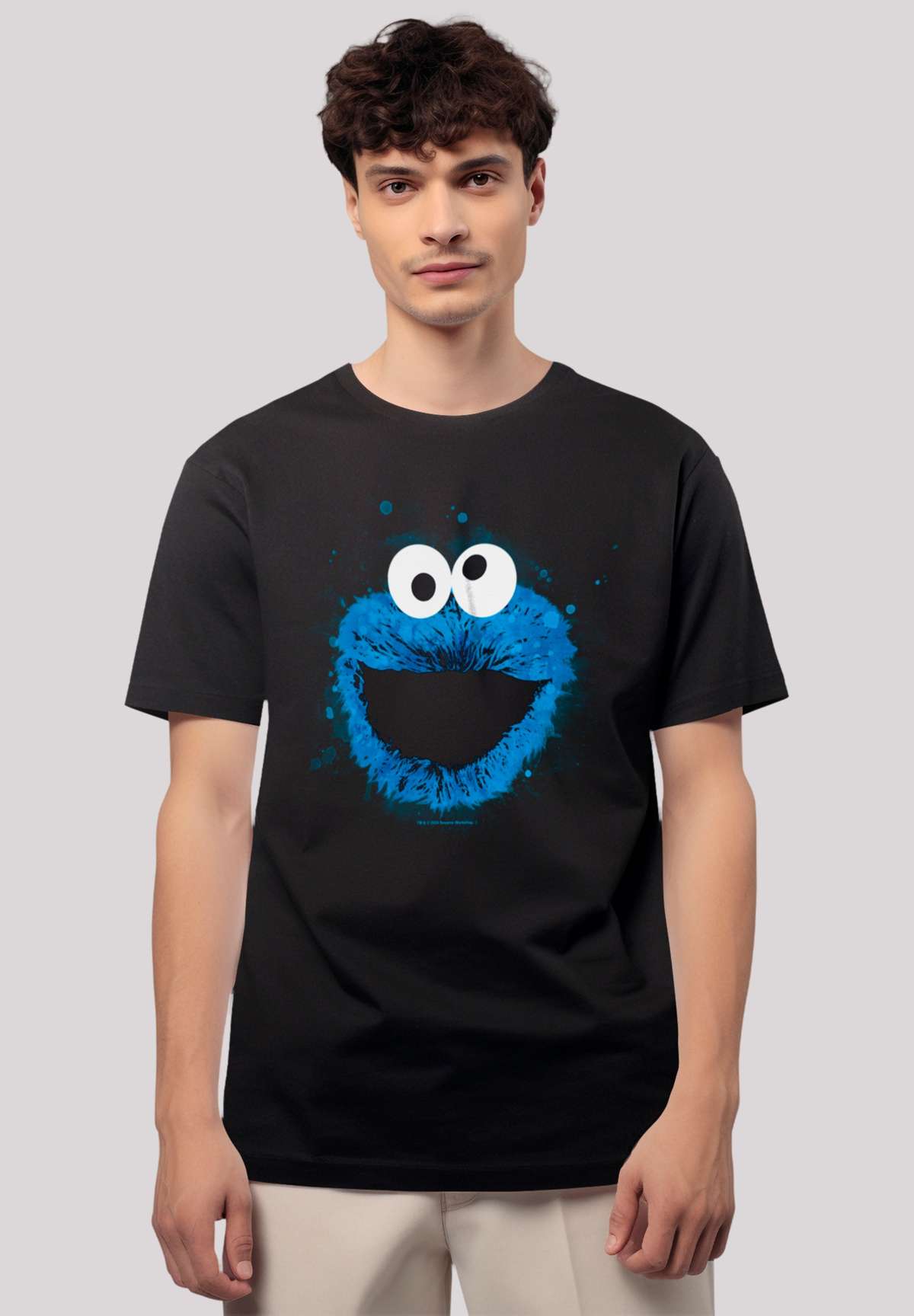 футболка»Sesamstra?e Cookie Monster Watercolor«