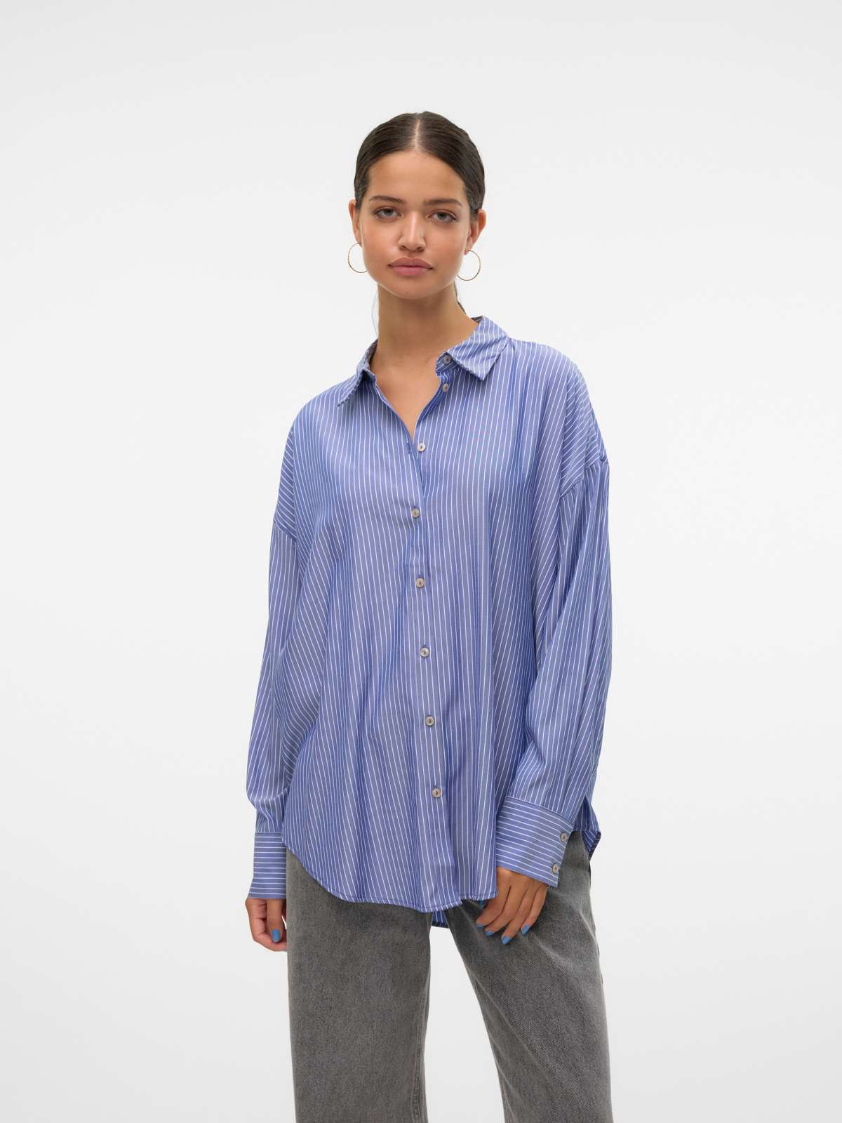 Блузка с длинными рукавами VMNORA LS OVERSIZE SHIRT WVN GA NOOS