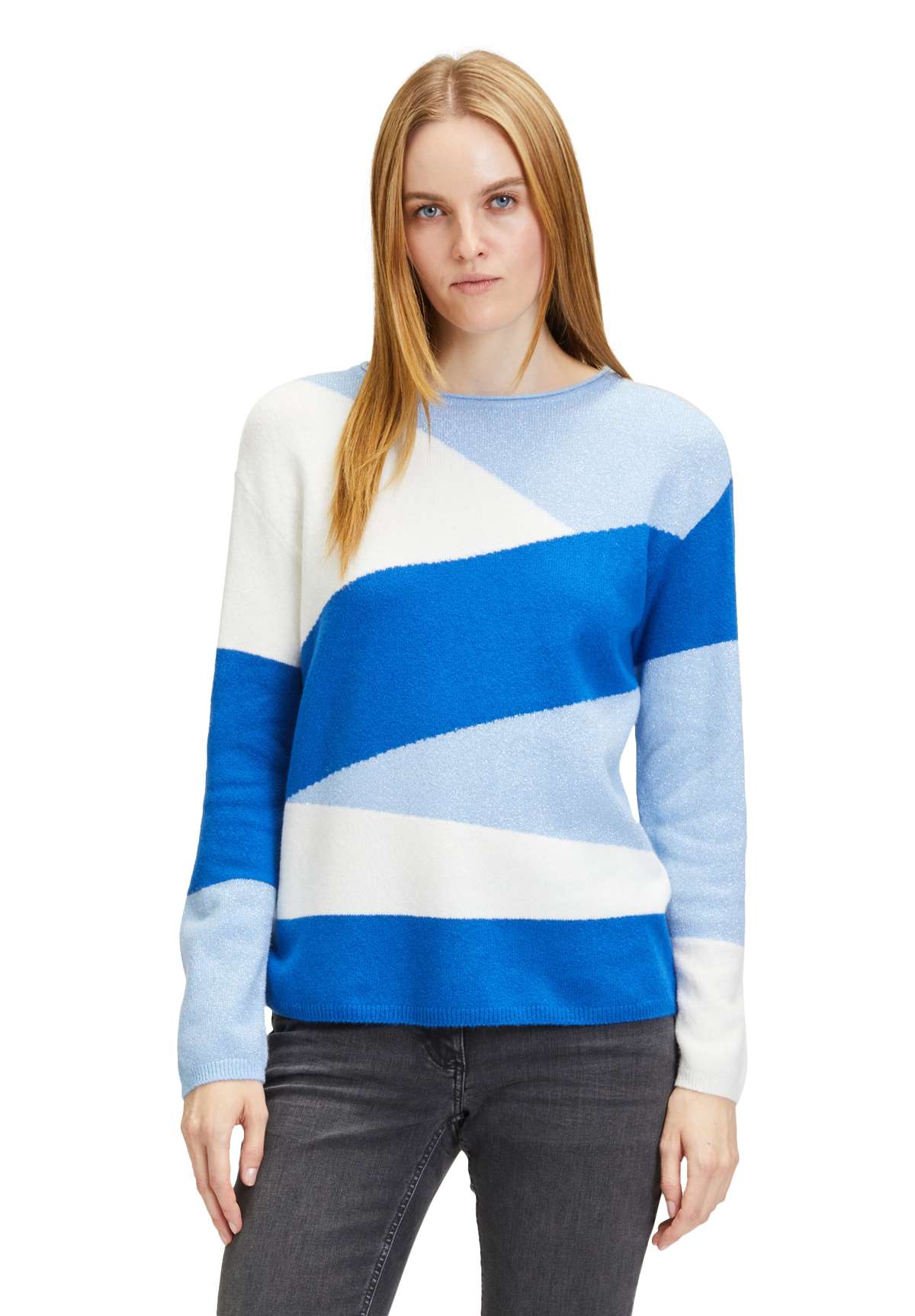 Вязаный свитер »Feinstrickpullover mit Color Blocking«