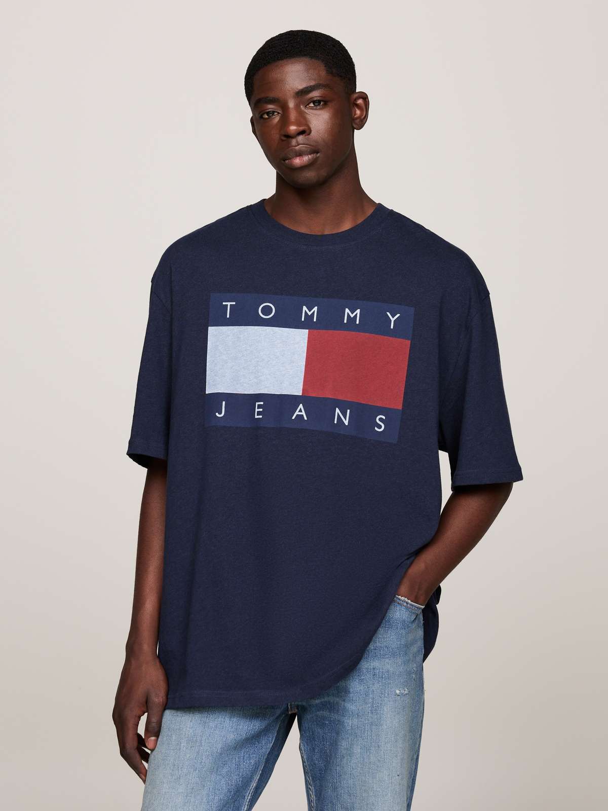 Футболка с большим логотипом»TJM RLX MELANGE FLAG TEE«