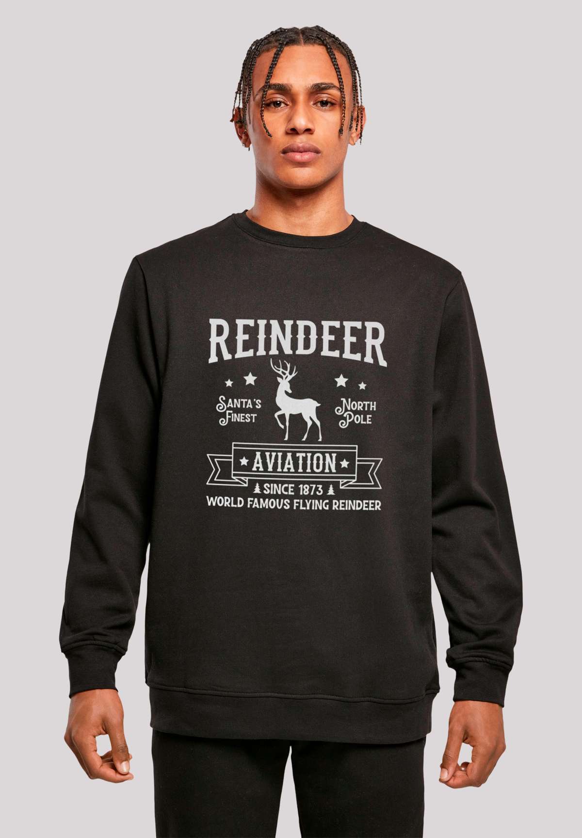 толстовка Reindeer Aviation Retro Weihnachten Sign