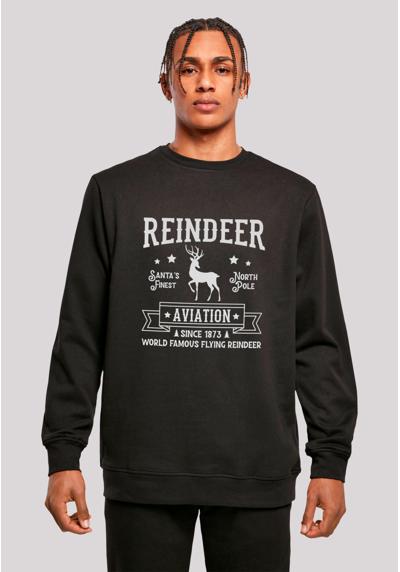 толстовка Reindeer Aviation Retro Weihnachten Sign