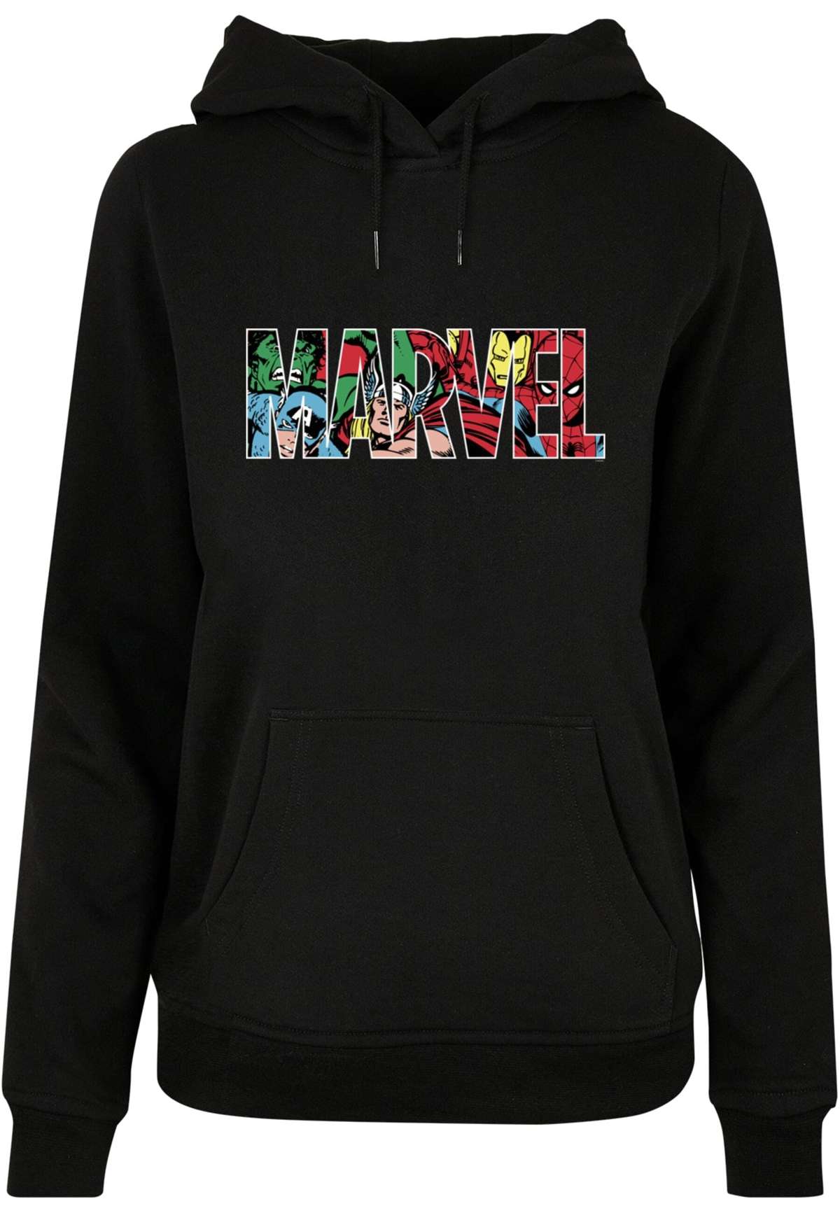 Толстовка с капюшоном »Damen Ladies Marvel Logo Character Infill Hoody«