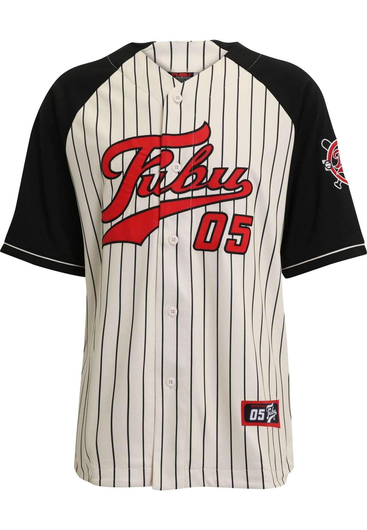 футболка»Herren FM231-008-1 FUBU Varsity Pinstriped Baseball Jersey«