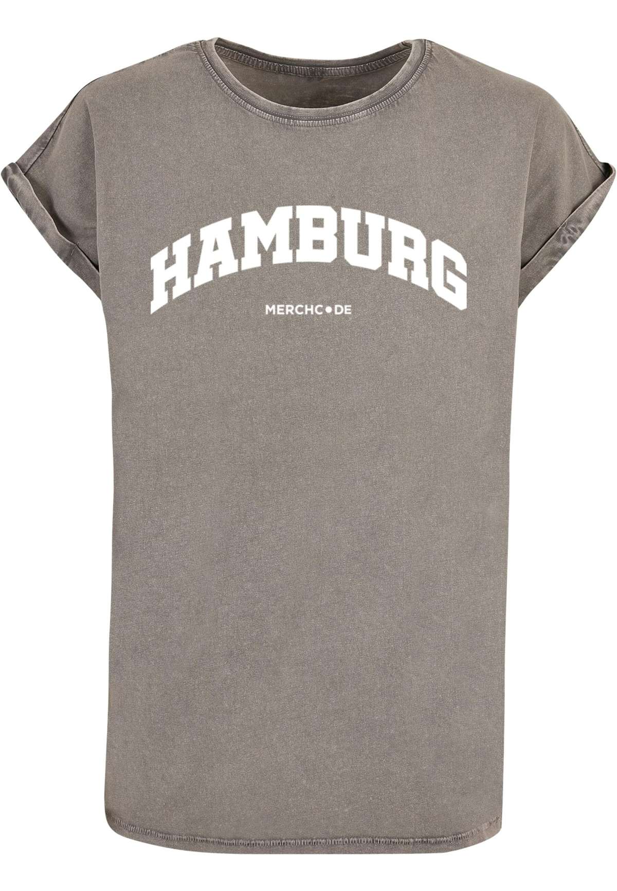 футболка Damen Ladies Hamburg Wording - Acid Washed T-Shirt