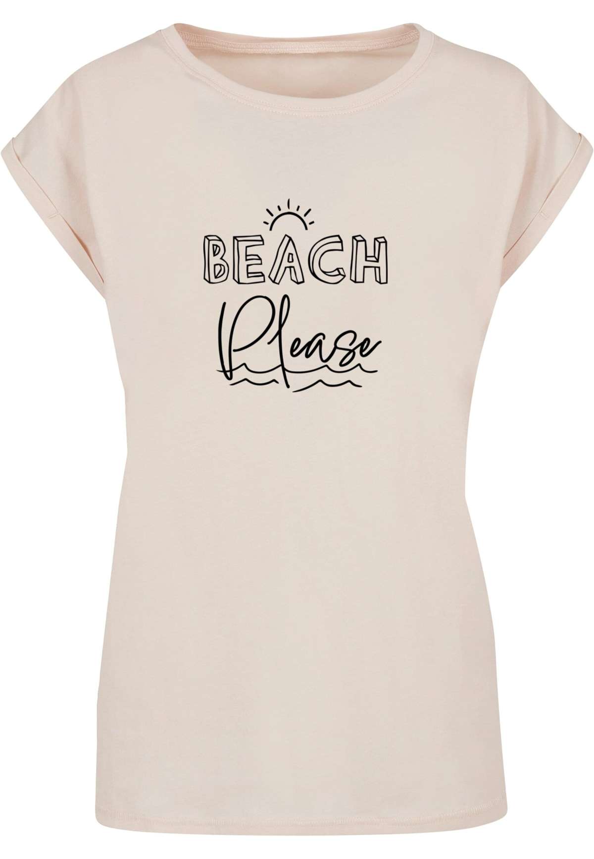 футболка »Damen Ladies Beach Please Extended Shoulder Tee«