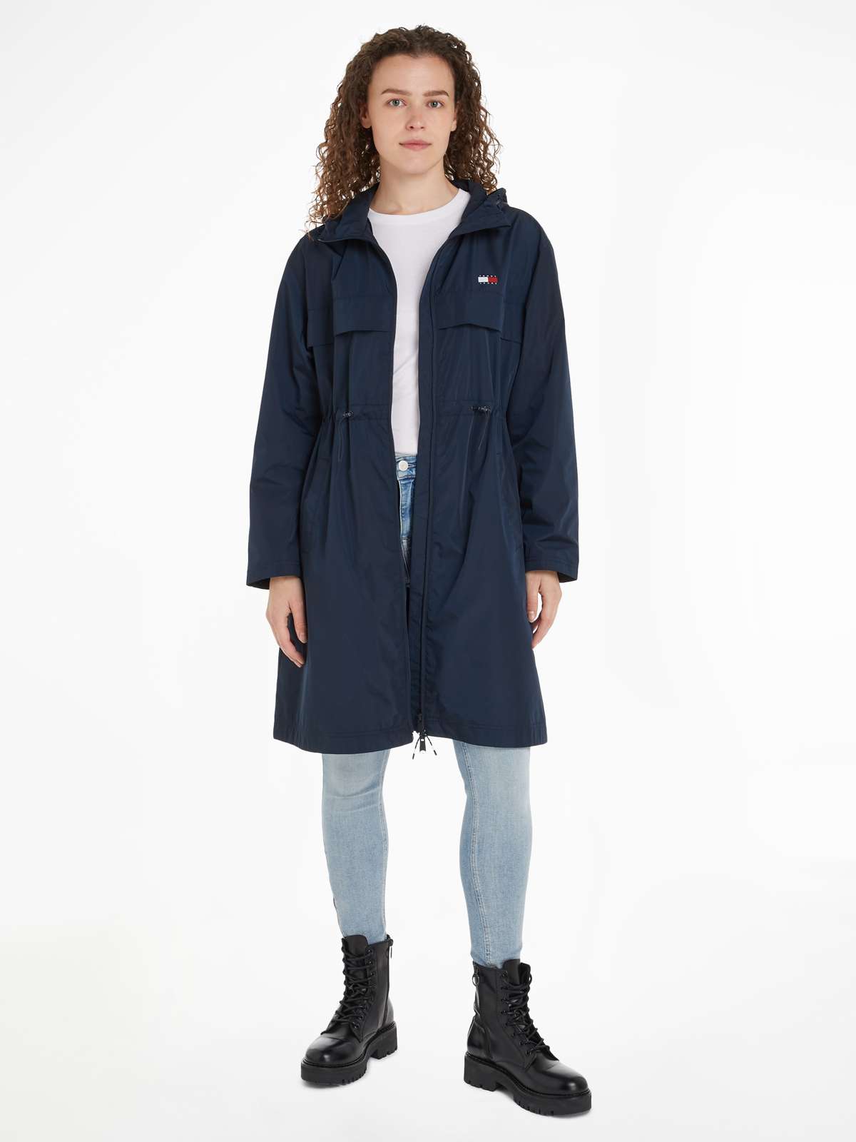 Ветровка с капюшоном и фирменным лейблом Tommy Jeans »TJW CHICAGO WAISTED COAT EXT«