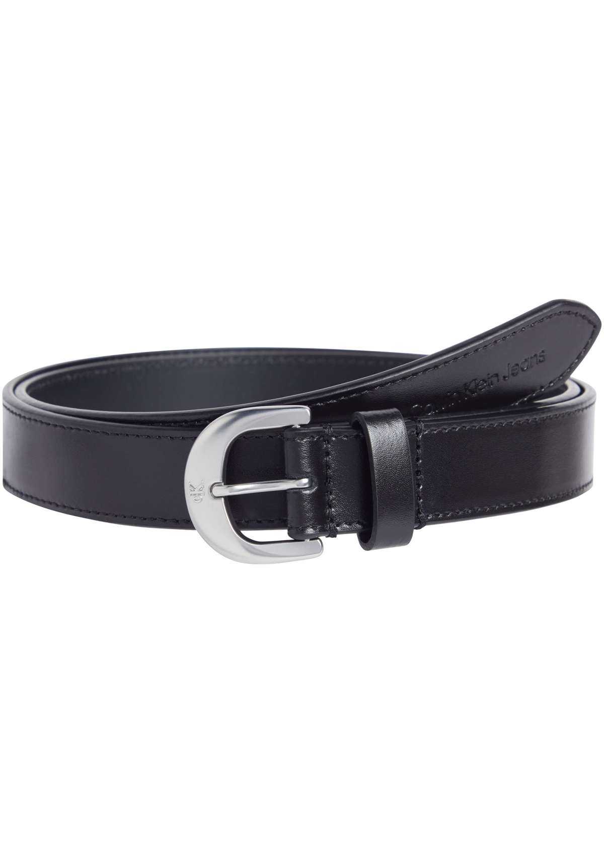 Кожаный ремень с тисненым логотипом CLASSIC ROUND LTHR BELT 25MM