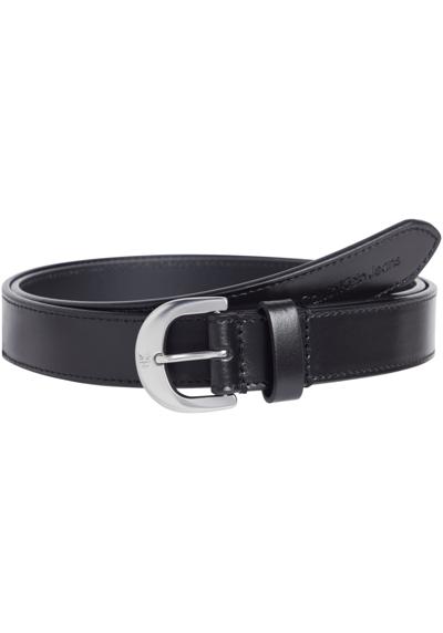 Кожаный ремень с тисненым логотипом »CLASSIC ROUND LTHR BELT 25MM«