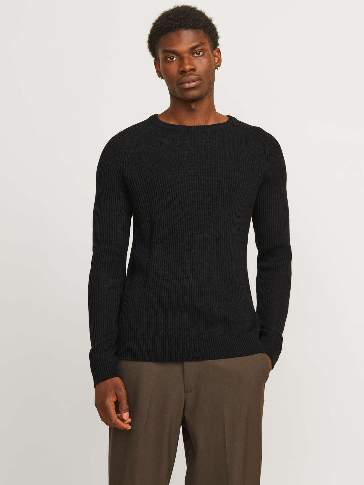 Свитер с круглым вырезом JJPANNEL KNIT CREW NECK AW24