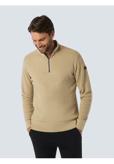 Свитер с высоким воротником No Excess Halber Rei?verschluss Pullover Melange