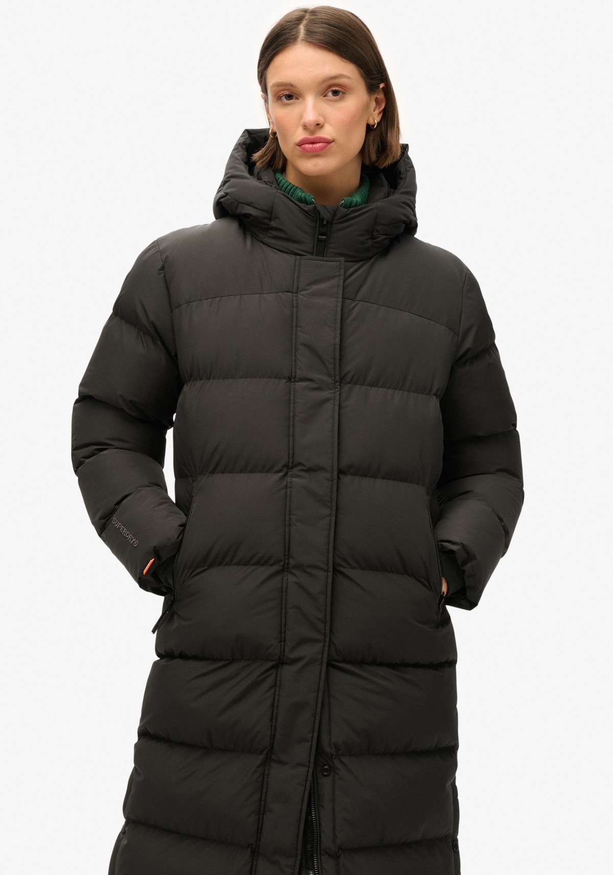 Стеганая куртка с капюшоном »HOODED LONGLINE SPORTS PUFFER«