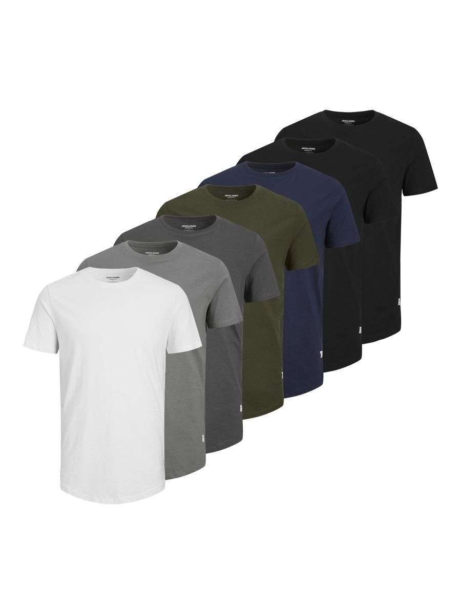 рубашка с круглым вырезом JJENOA TEE SS CREW NECK 7PK MP NOOS