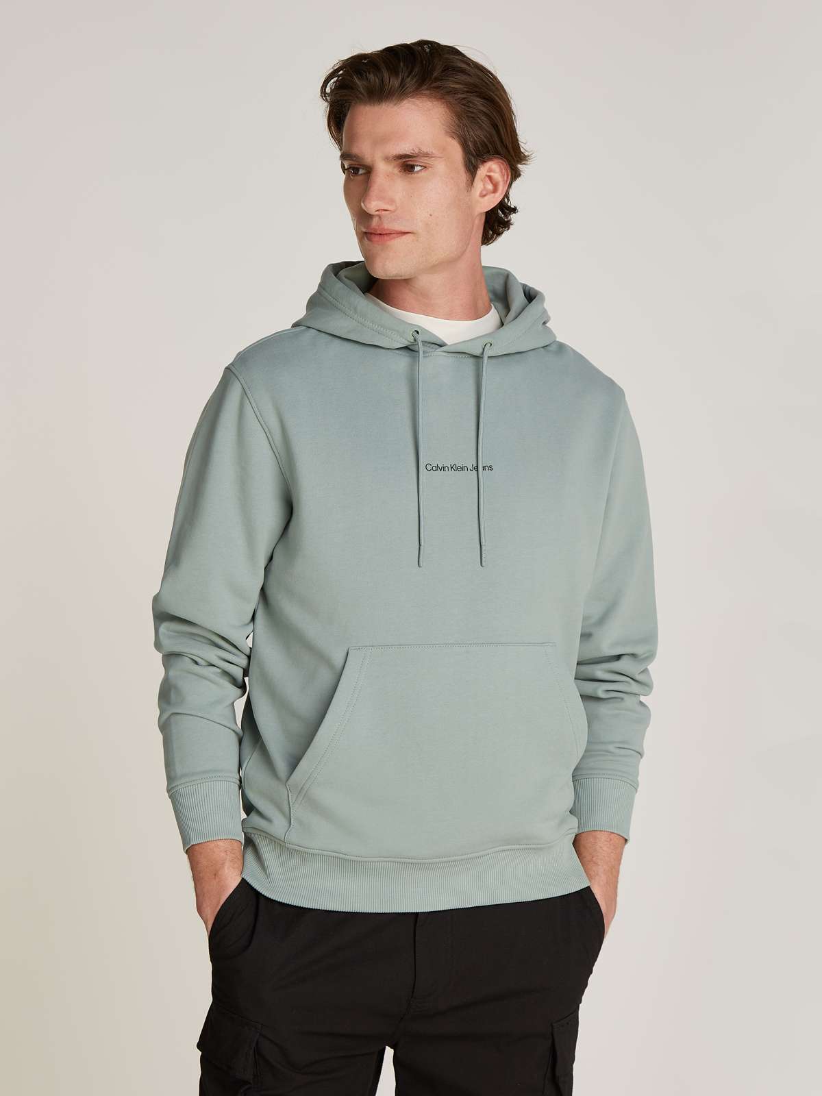 Толстовка с капюшоном и надписью-логотипом GRID MONOGRAM HOODIE