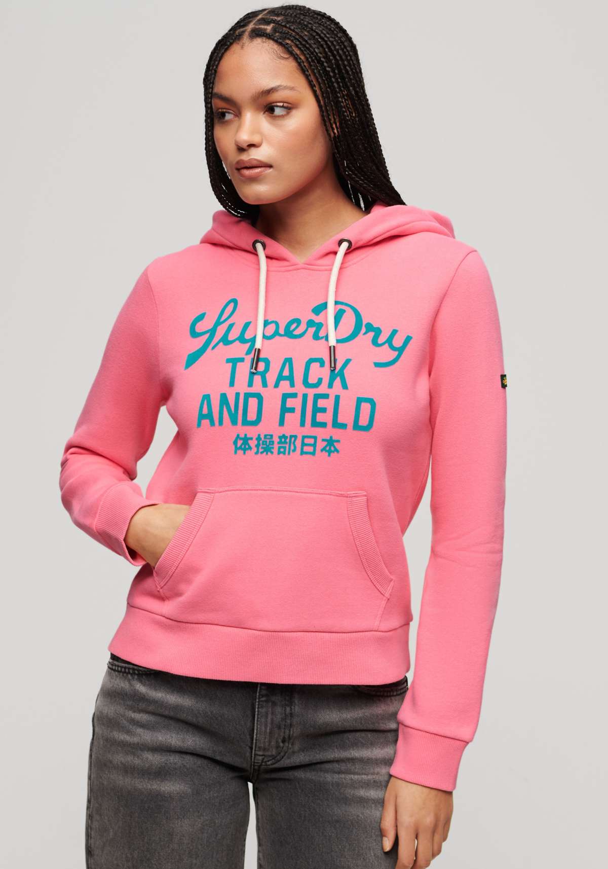 Толстовка с капюшоном »VARSITY FLOCKED GRAPHIC HOODIE«