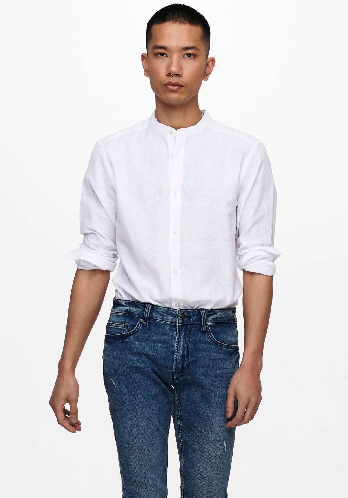 Рубашка с длинным рукавом»ONSCAIDEN LS SOLID LINEN MAO SHIRT NOOS«