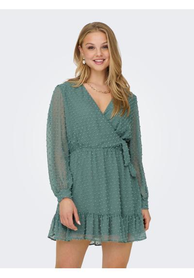 Платье с запахом ONLTIVA L/S DOBBY FAKE WRAP DRESS WVN