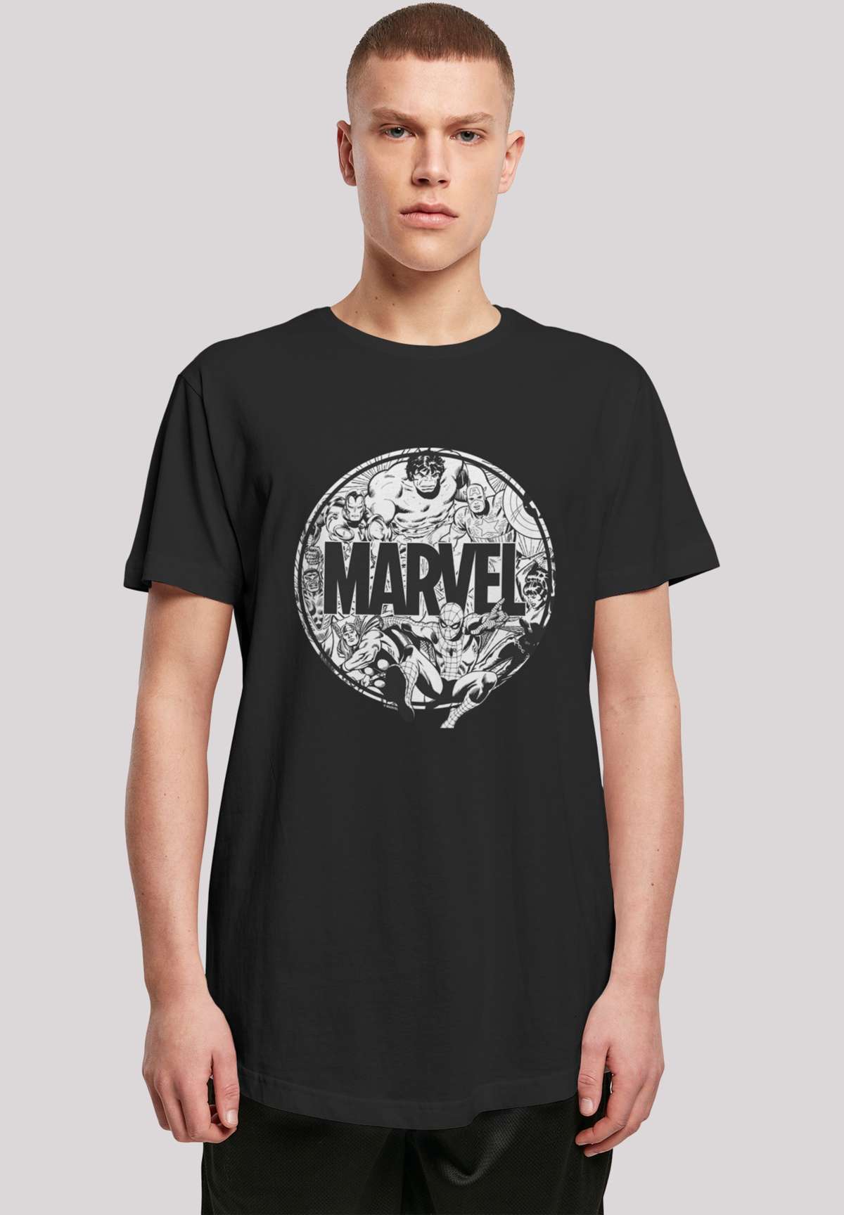 футболка»Marvel Comics Logo Character Infill`«