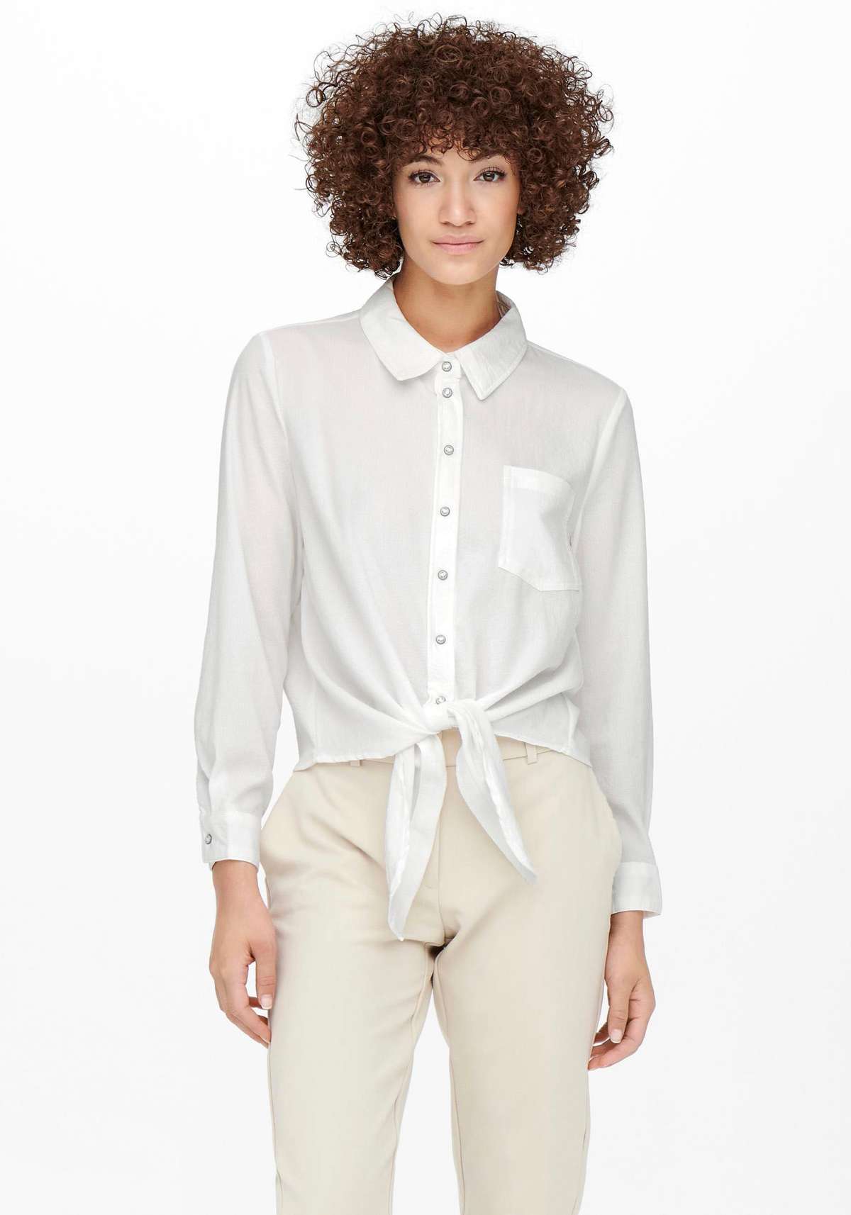 Рубашка-блузка ONLLECEY LS KNOT SHIRT NOOS WVN