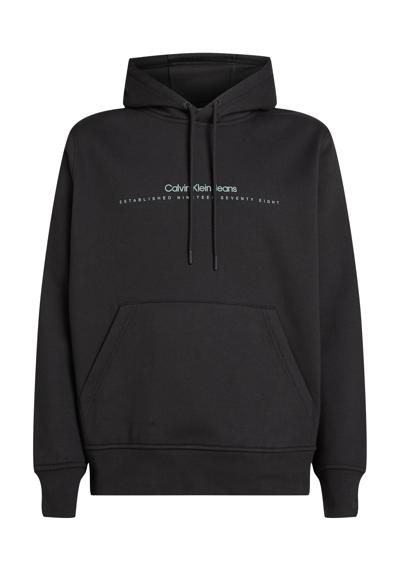 Толстовка больших размеров с капюшоном PLUS MINIMAL LOGO HOODIE