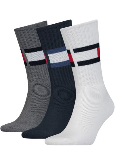 Спортивные носки (3 пары в упаковке) с большим логотипом-флажком