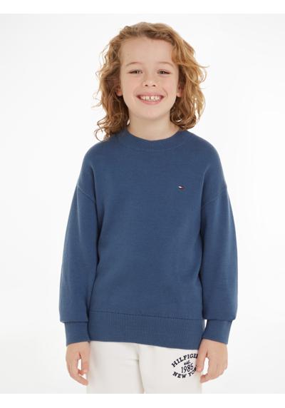 Вязаный свитер детский до 16 лет с вышивкой логотипа.