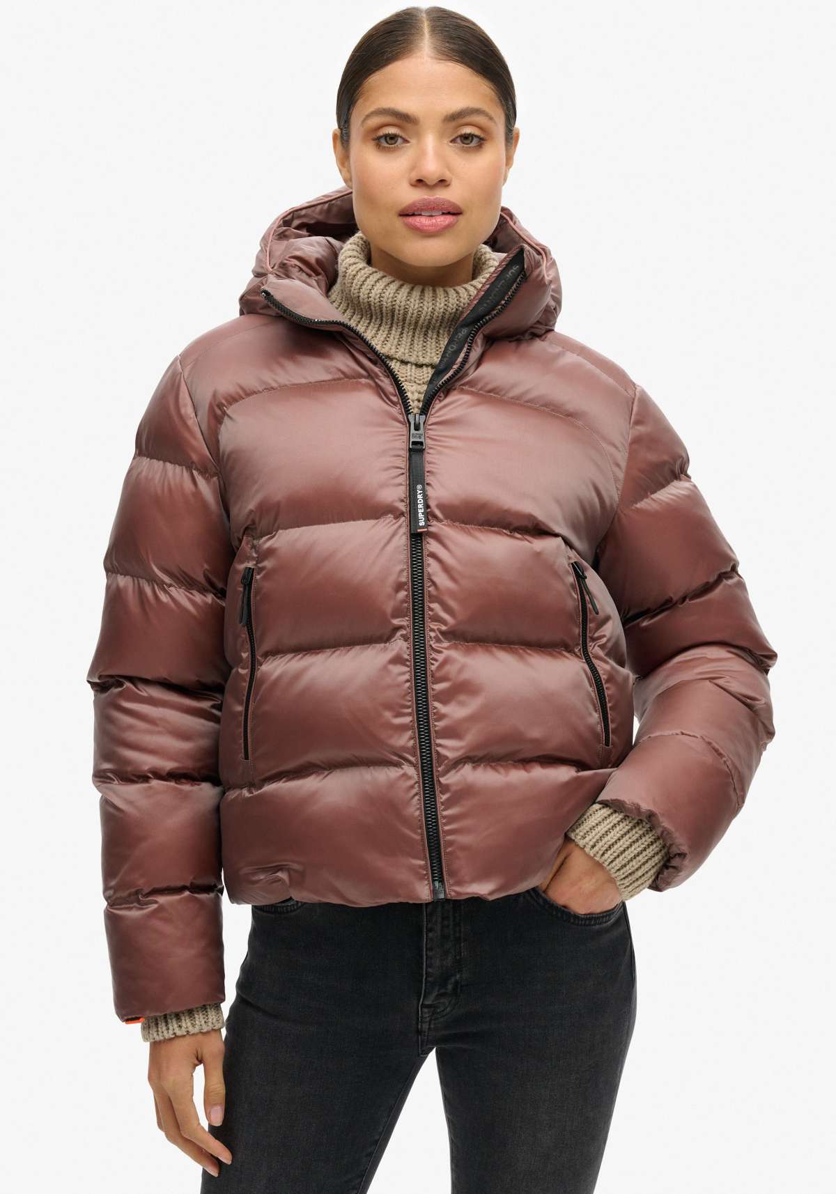 Стеганая куртка с капюшоном »HOODED LUXE SPORTS PUFFER«