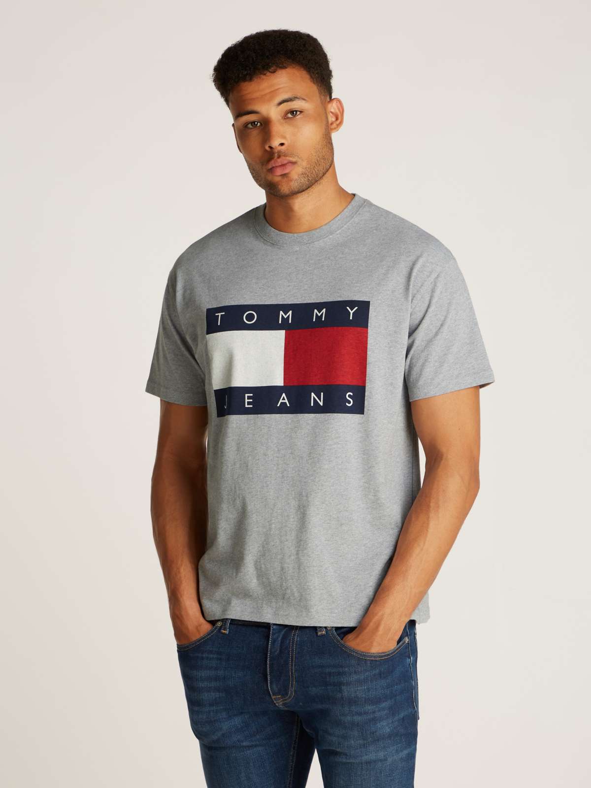 Футболка с большим логотипом TJM RLX MELANGE BIG FLAG TEE