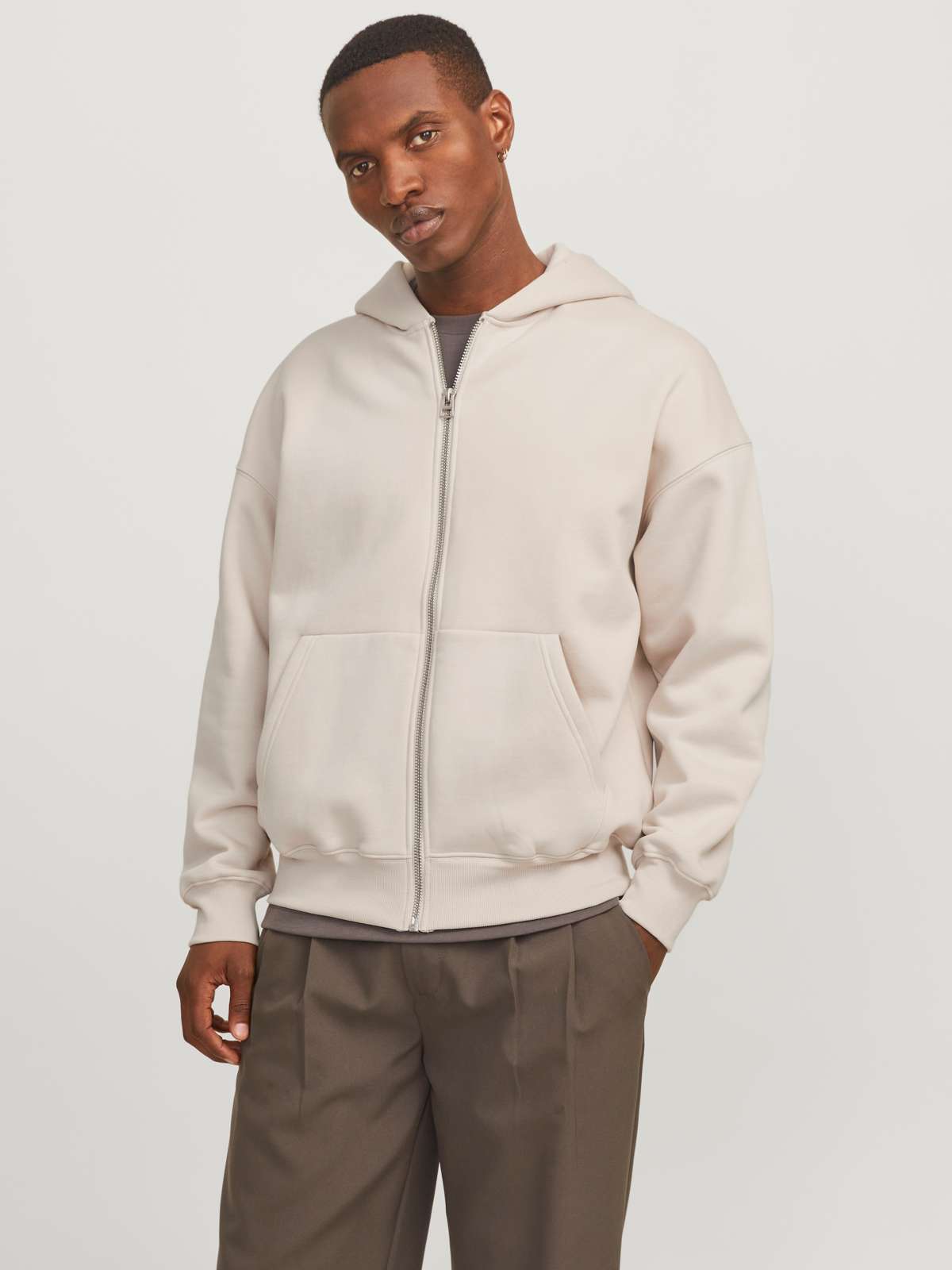 Толстовка с капюшоном и ребристыми манжетами JJEURBAN EDGE SWEAT ZIP HOOD NOOS