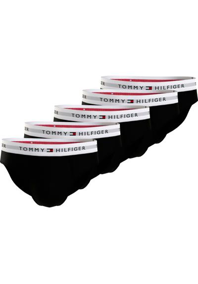 Трусики (5 шт. в упаковке, 5 шт. в упаковке) с эластичным поясом с логотипом Tommy Hilfiger.