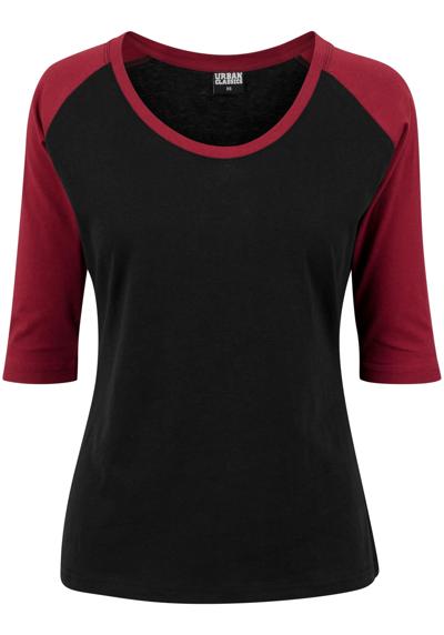 Рубашка с коротким рукавом Urban Classics Damen Ladies 3/4 Contrast Raglan Tee