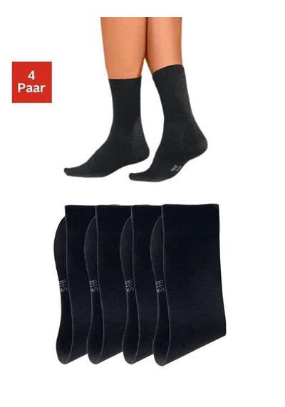 Базовые носки (упаковка 4 пары) с высоким содержанием хлопка.