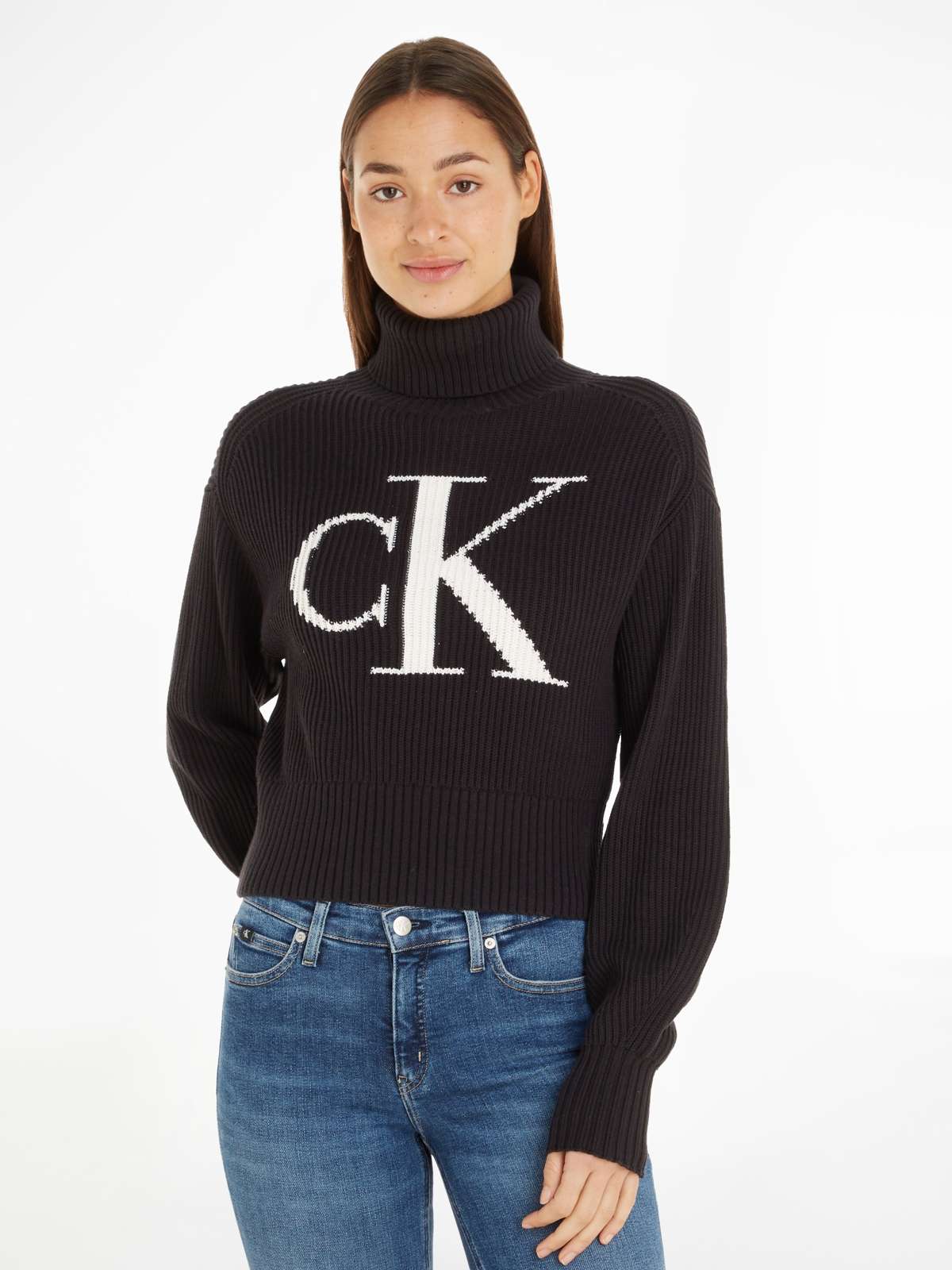 Свитер с высоким воротником »BLOWN UP CK LOOSE SWEATER«