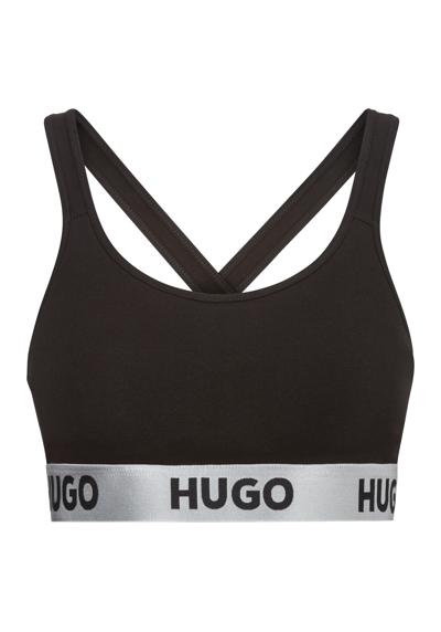 Бюстгальтер-бралетт с логотипом HUGO на поясе. »BRALETTE PADDED SPOR«