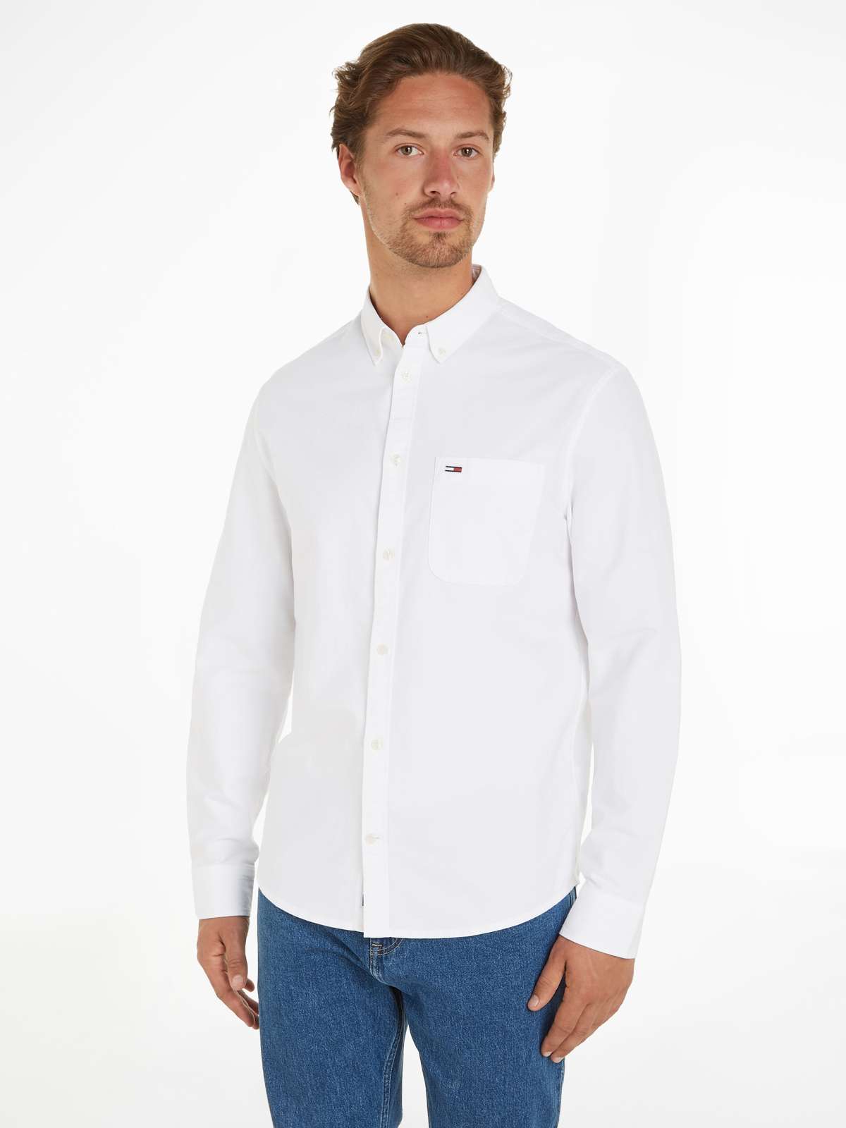 Рубашка с длинными рукавами и воротником на пуговицах TJM REG OXFORD SHIRT