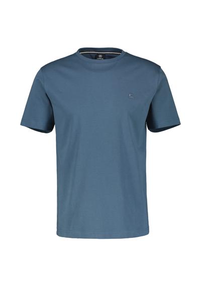 футболка LERROS Basic T-Shirt mit Logostitch, unifarben