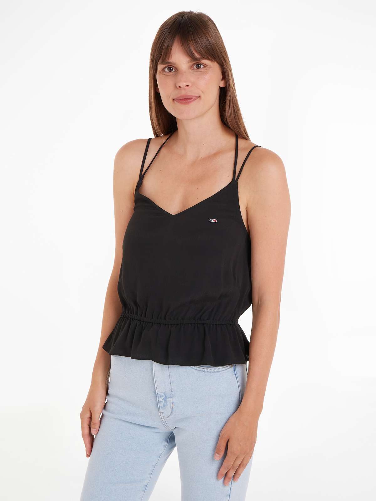 Топ-блузка с логотипом Tommy Jeans TJW ESSENTIAL STRAPPY TOP