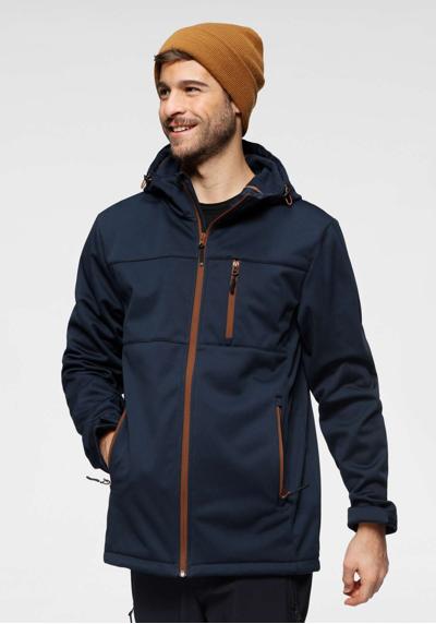Куртка Softshell, с капюшоном, со спортивными разделительными швами.