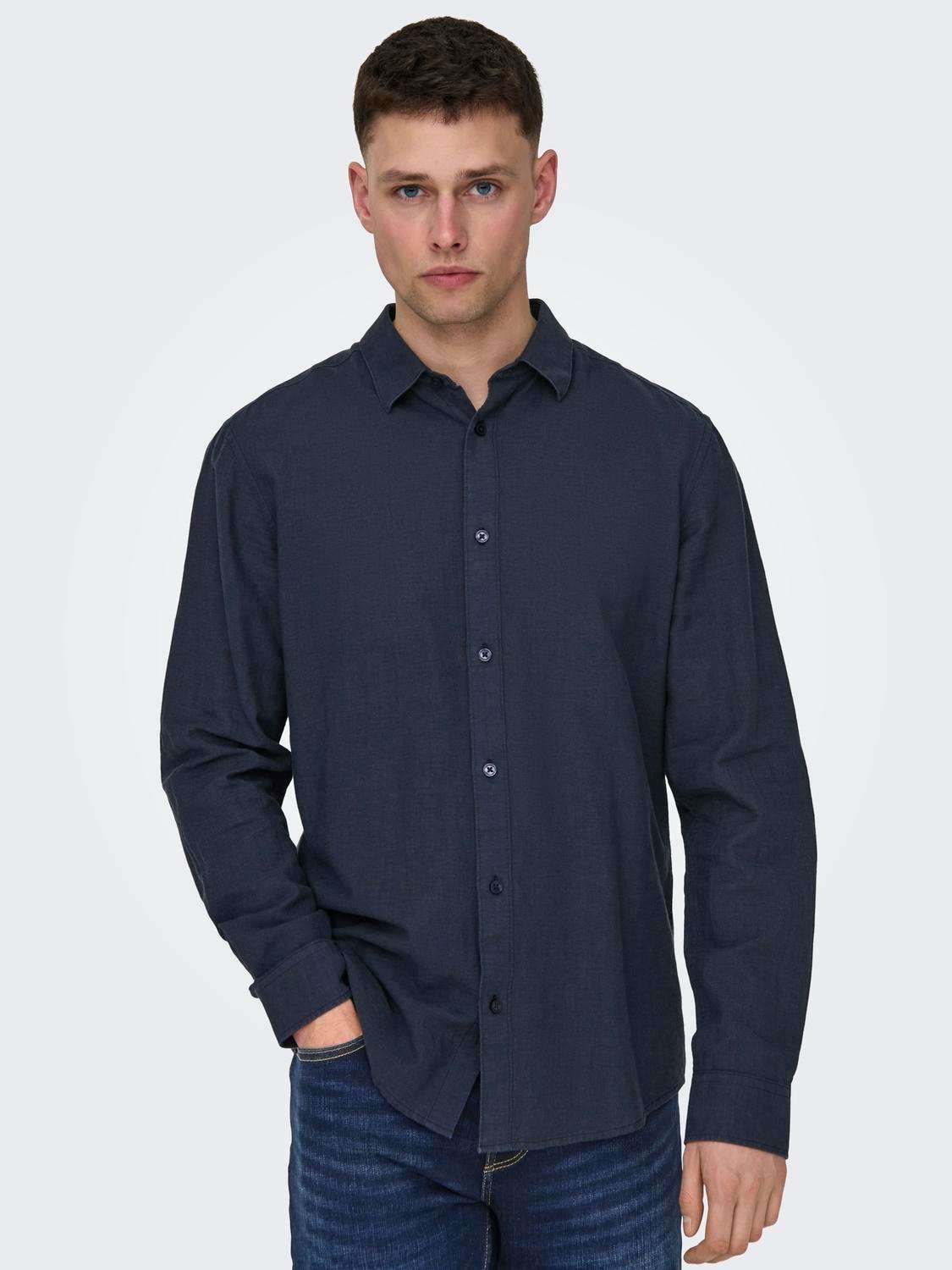 Рубашка с длинным рукавом»ONSCAIDEN LS SOLID LINEN SHIRT NOOS«