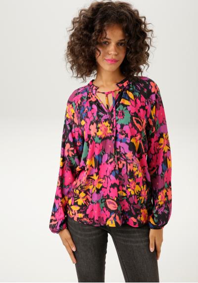 Блуза-слип с художественным цветочным принтом