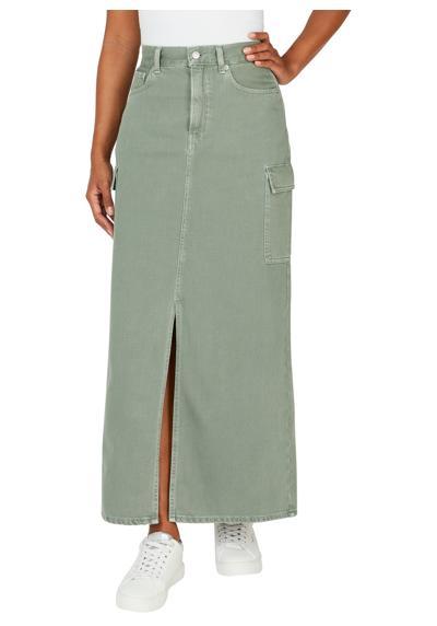 Джинсовая юбка модной длины макси. MAXI SKIRT HW CLR