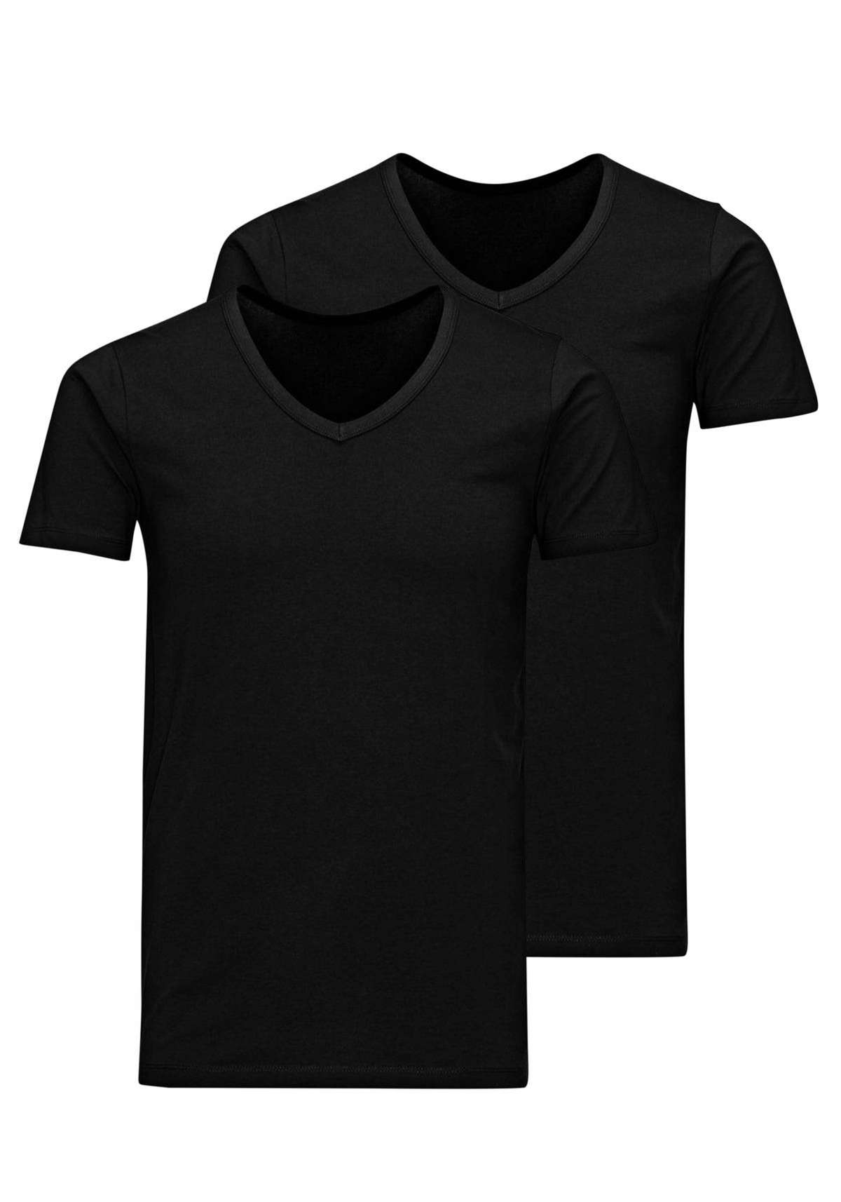 футболка T-Shirt JACBASIC V-NECK TEE 2PK 2er Pack