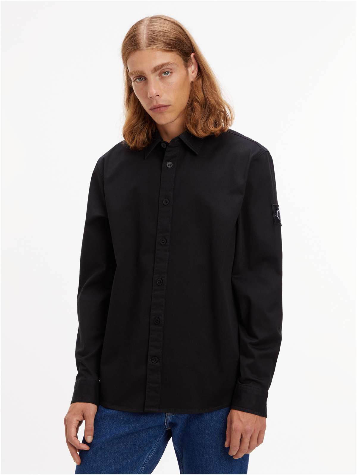 Рубашка с длинным рукавом»MONOLOGO BADGE RELAXED SHIRT«