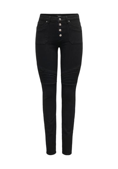 Джинсы скинни с байкерскими деталями »ONLHUSH MID WAIST SK POC BIKER PIM DNM«