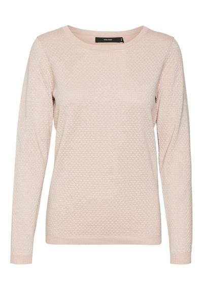 Свитер с круглым вырезом и легким эффектом блесток. VMCARE SHINE LS O-NECK PULLOVER