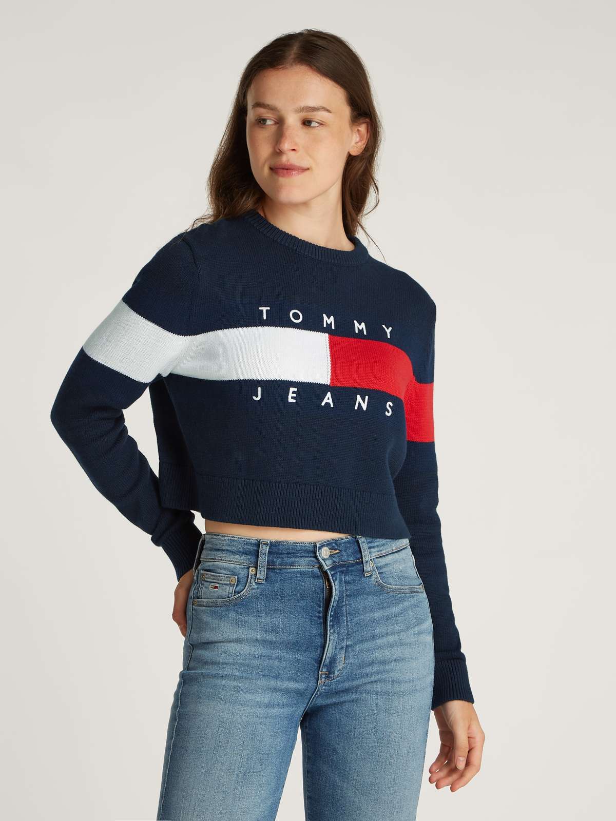 Вязаный свитер с логотипом-флажком »TJW CENTER FLAG SWEATER EXT«