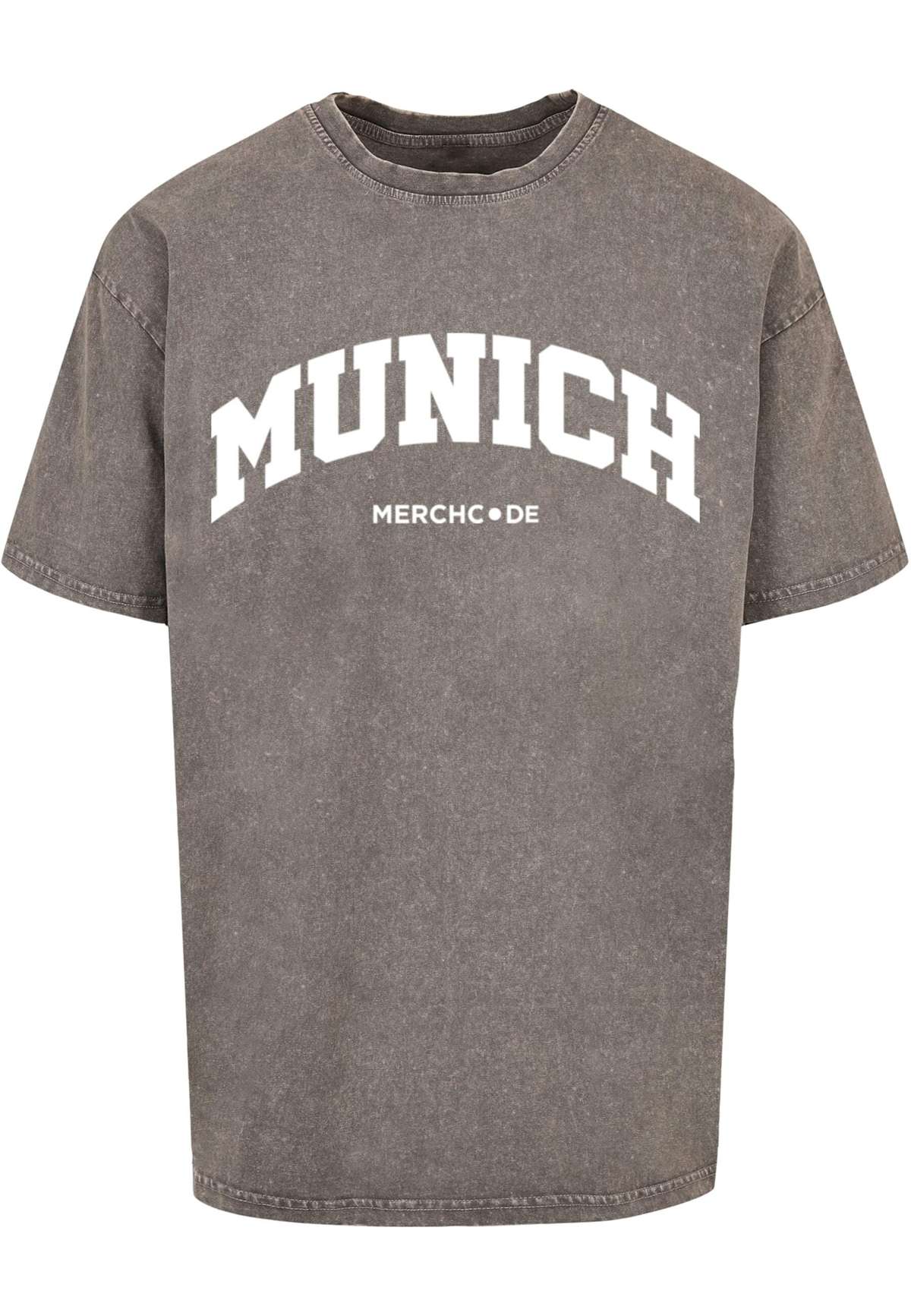 футболка»Herren Munich Wording - Acid Washed Oversize Tee«