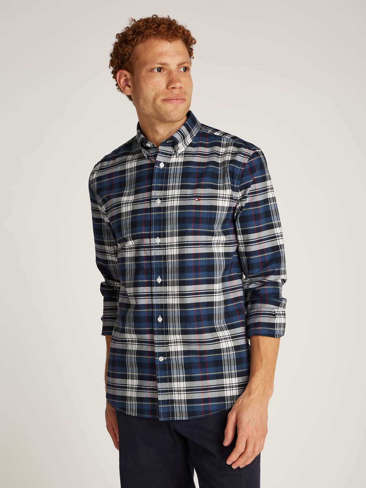 рубашка в клетку тартан OXFORD HERITAGE PLAID RF SHIRT